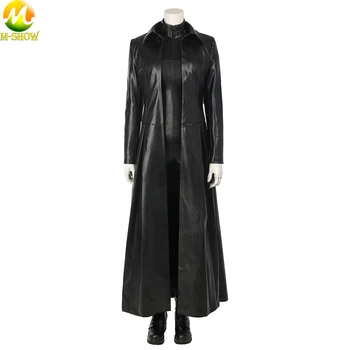 

Underworld Blood Wars Selene Cosplay Costume Vampire Selena Cosplay Black Leather Clothing Jumpsuit Coat For Women