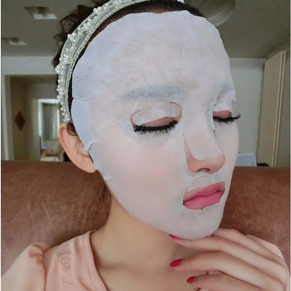 Косметическая маска для лица бумажная одноразовая хлопковая Нетканая Ткань DIY MasqueSheet