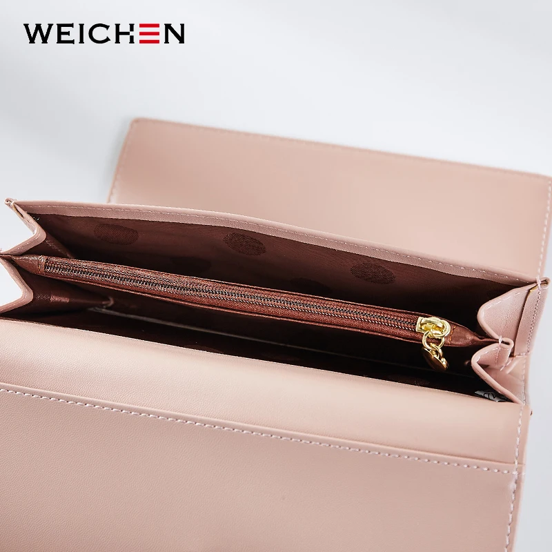 Кошелек WEICHEN для женщин Матовый кожаный бумажник с несколькими отделениями