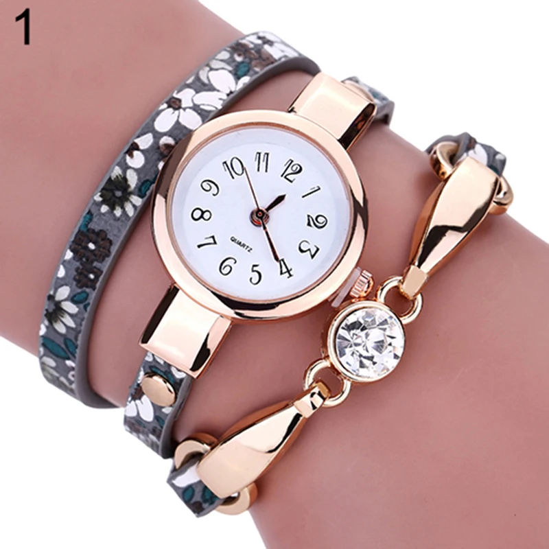 

Top Brand Luxury Ladies Leather Wrap Watch Bracelets for Women Crystal Rhinestone Band Ultra Thin Relojes Mujer Female Xfcs