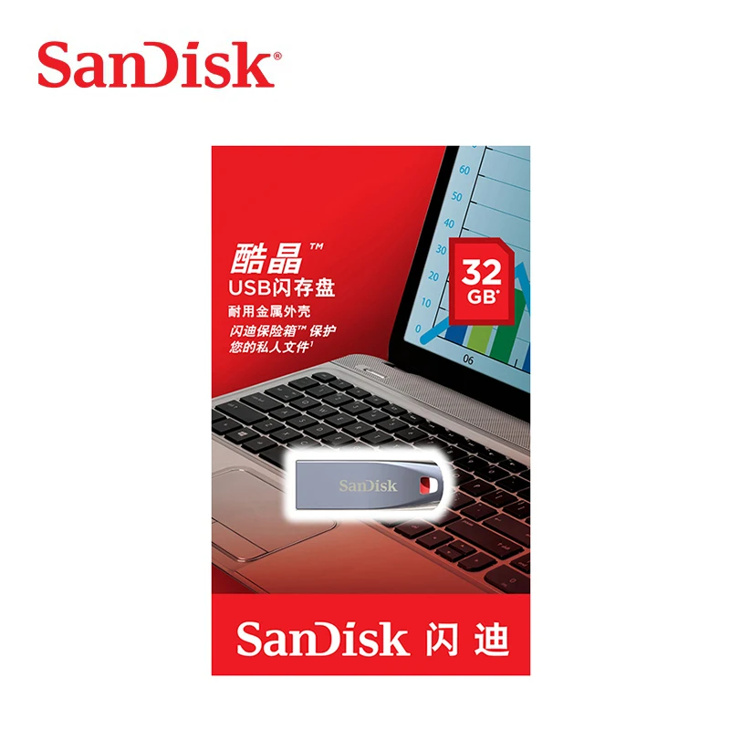 USB 2,0 флеш-накопитель SanDisk USB флэш-накопитель CZ71 64 ГБ 32 ГБ 16 ГБ 8 ГБ флеш-накопитель