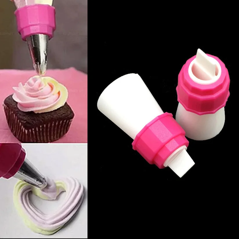 1pc 2 Color Coupler Cake Tools Bakeware Cupcake Fondant Cookie Cutters