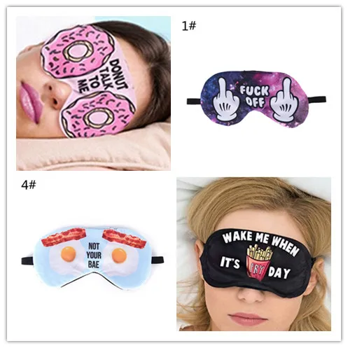 1pc Lovely 3D Printing Eye Masks Sleeping Mask Eye Care Shade Blindfold Cover Mask 4 Styles Sleeping Health Care Tools Hot