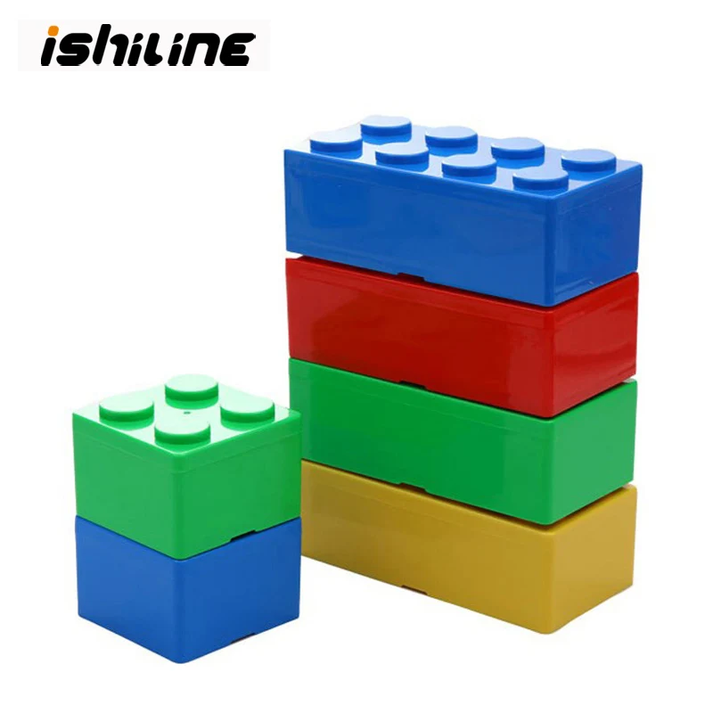  Stackable Storage Box Building Block Makeup Organizer Office Desktop Box Stationary Holder Space Sa