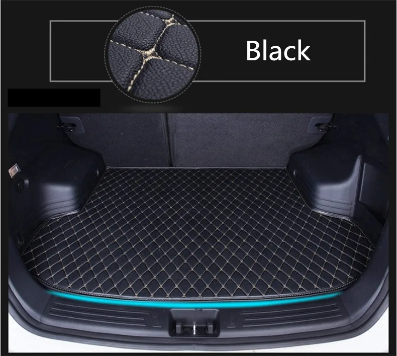 

Car Cargo Liner Trunk Mats For Hyundai Elantra 2017.2018 Auto Boot Mat High Quality New Embroidery Leather Free shipping