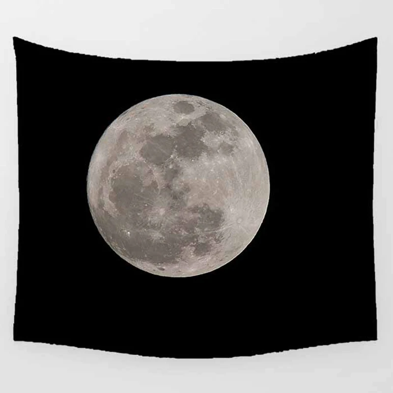 Красивый ночной лунный пейзаж большой гобелен настенный напечатанный гобелен для домашнего декора гобелен для гостиной - Цвет: 5