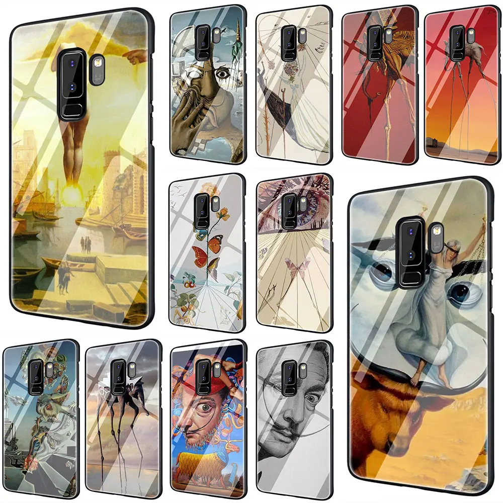 Salvador Dali Art Painting Tempered Glass Phone Cover Case For Galaxy S7 edge S8 9 10 Plus Note 8 A10 20 30 40 50 60 70 | Мобильные