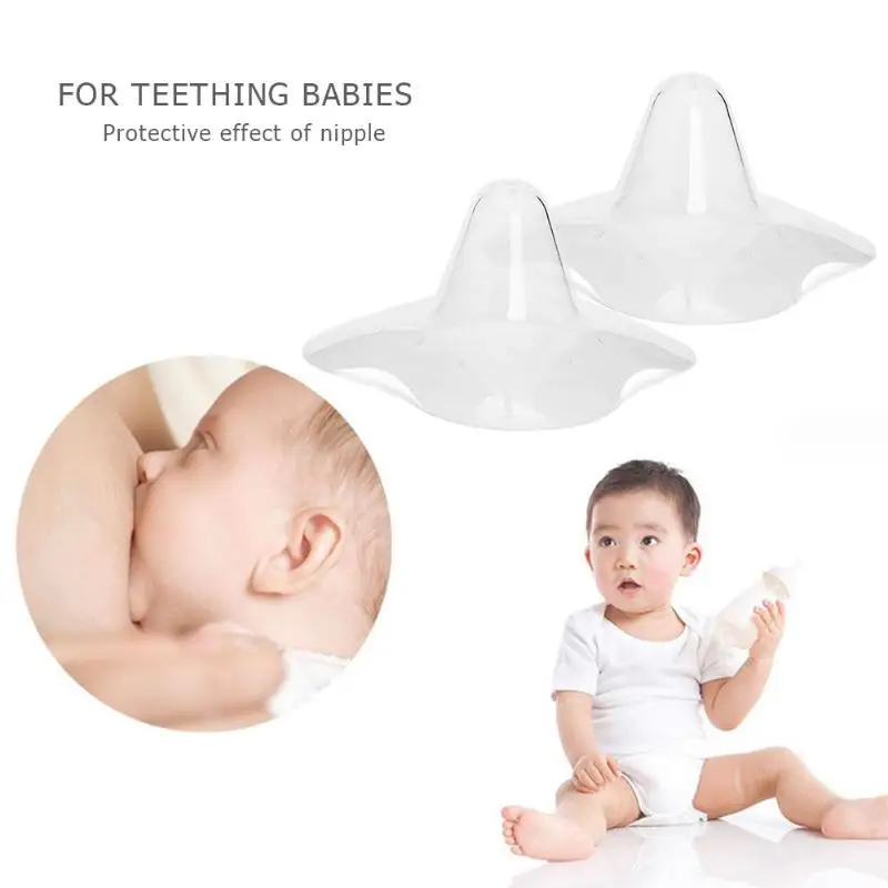 2pcs Silicone Nipple Protectors Breastfeeding Mothers Nipple Shields Cover Maternity Nipple Protector Baby Breast Milk Feeding P