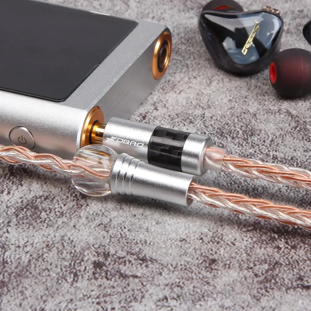 FDBRO 8 ядерный посеребренный аудиокабель для наушников IE80 A2DC IM 2Pin 2 5/3 5/4 4 мм