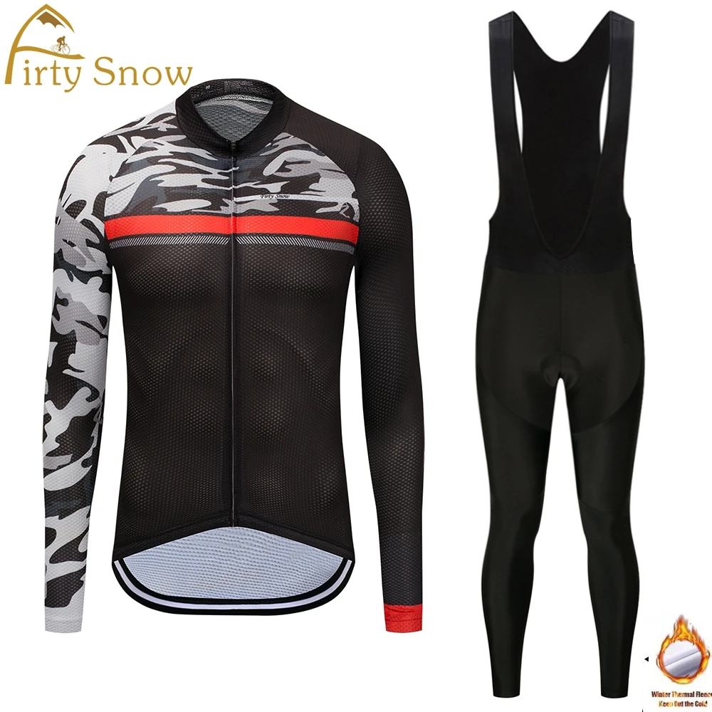 

Firty Snow Mavic Winter Thermal Fleece Cycling Clothing Men's Cycling Jersey Set Ropa Ciclismo Invierno Maillot Cycling Suit