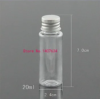 

Hot sale, 50pcs, 20ml PET+Aluminum cap bottles, perfume bottles, plastic bottles, refillable bottles