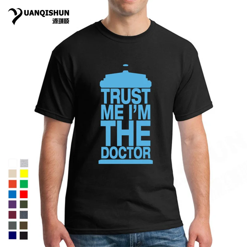 Футболка мужская с надписью I am A DOCTOR 16 цветов хлопок коротким рукавом в стиле