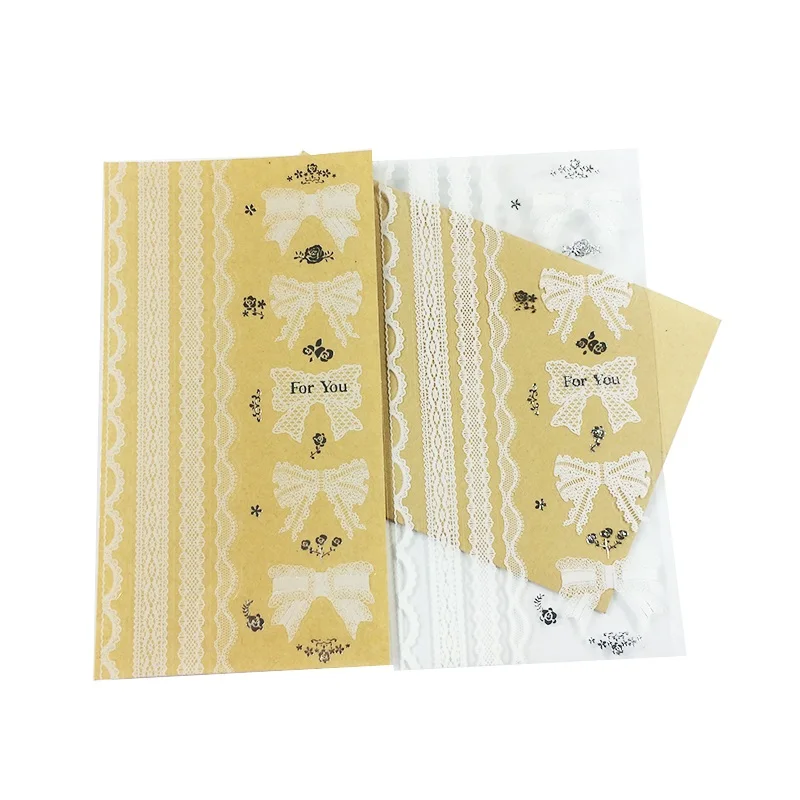 

1 Sheet/pack Upscal Lace Stickers Transparent Round/Heart/Bow Shape Sealing Label Sticker For DIY Handmade Gifts Candy Wedding