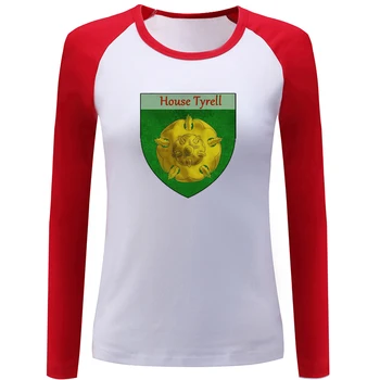 

Gold Rose Game of Thrones House Tyrell of Highgarden Growing Strong Design Women's Lady Print long sleeve T-Shirt Graphic Tee