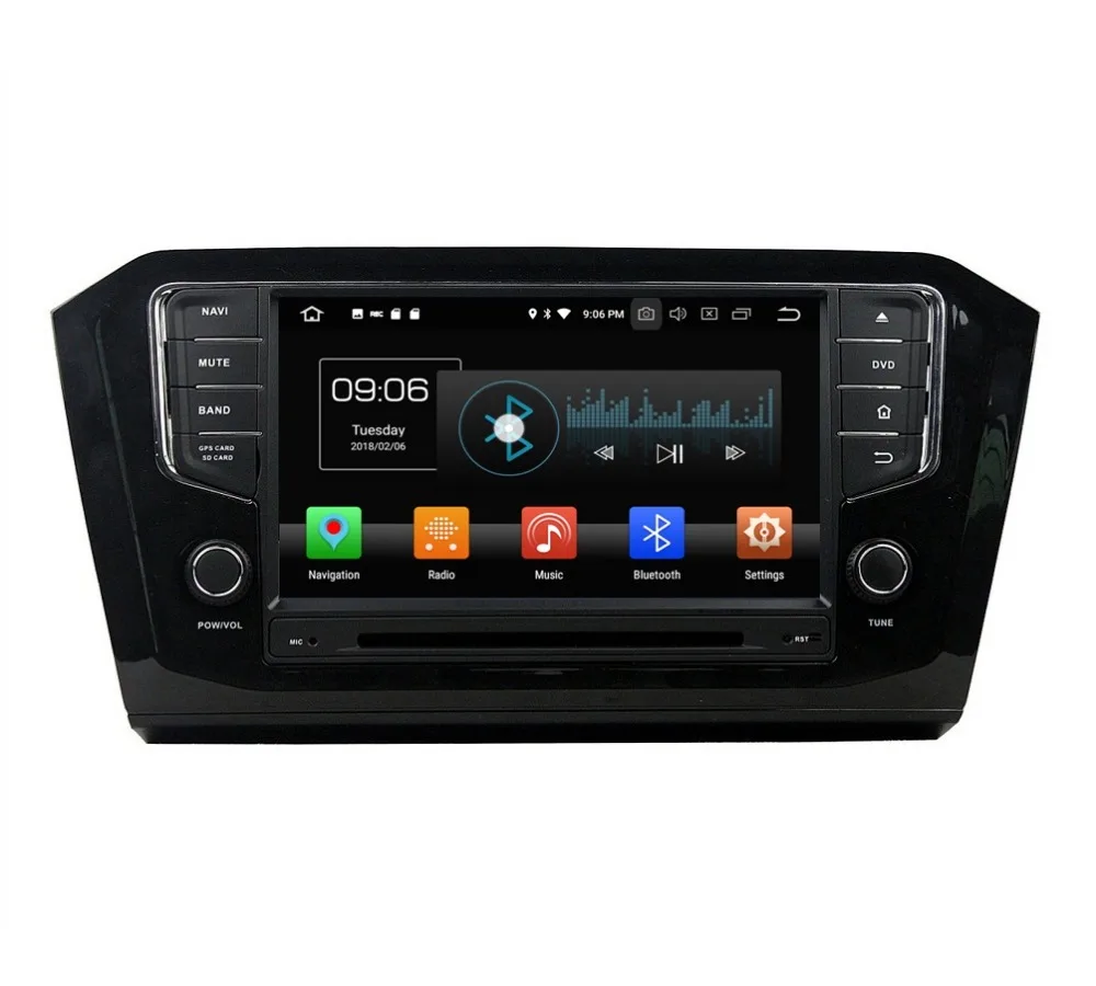 Excellent 4GB+32GB Octa Core Android 8.0 Car Audio DVD Player for VW Volkswagen PASSAT 2015 2016 Car Radio GPS Bluetooth WIFI Mirror-link 2