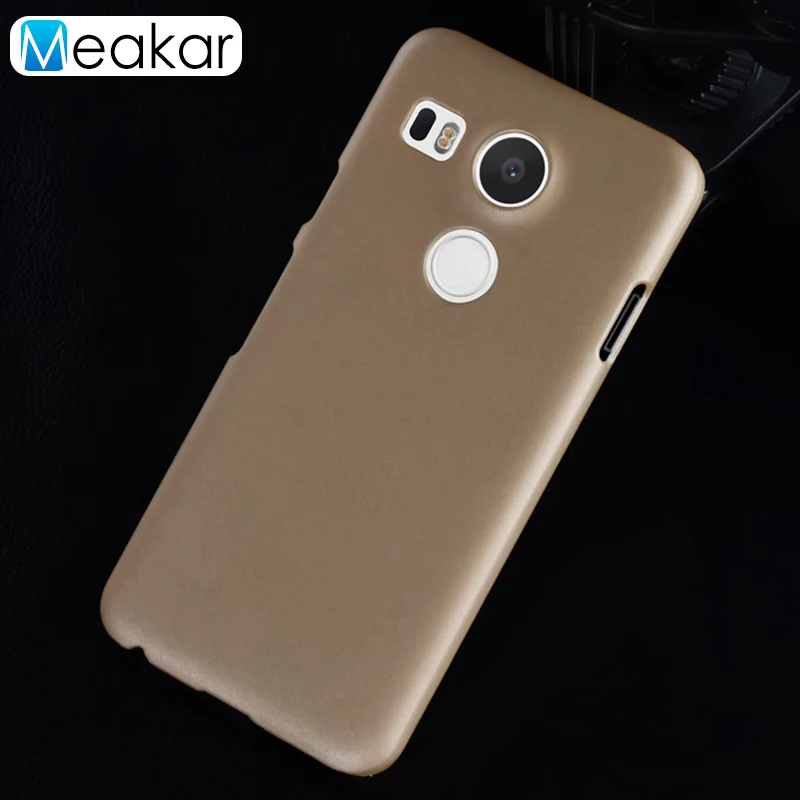 Матовая Пластик Coque 5.2For Nexus 5X чехол для Lg Google Nexus 5X H791 H790 телефона чехол-лента на заднюю панель - Цвет: golden