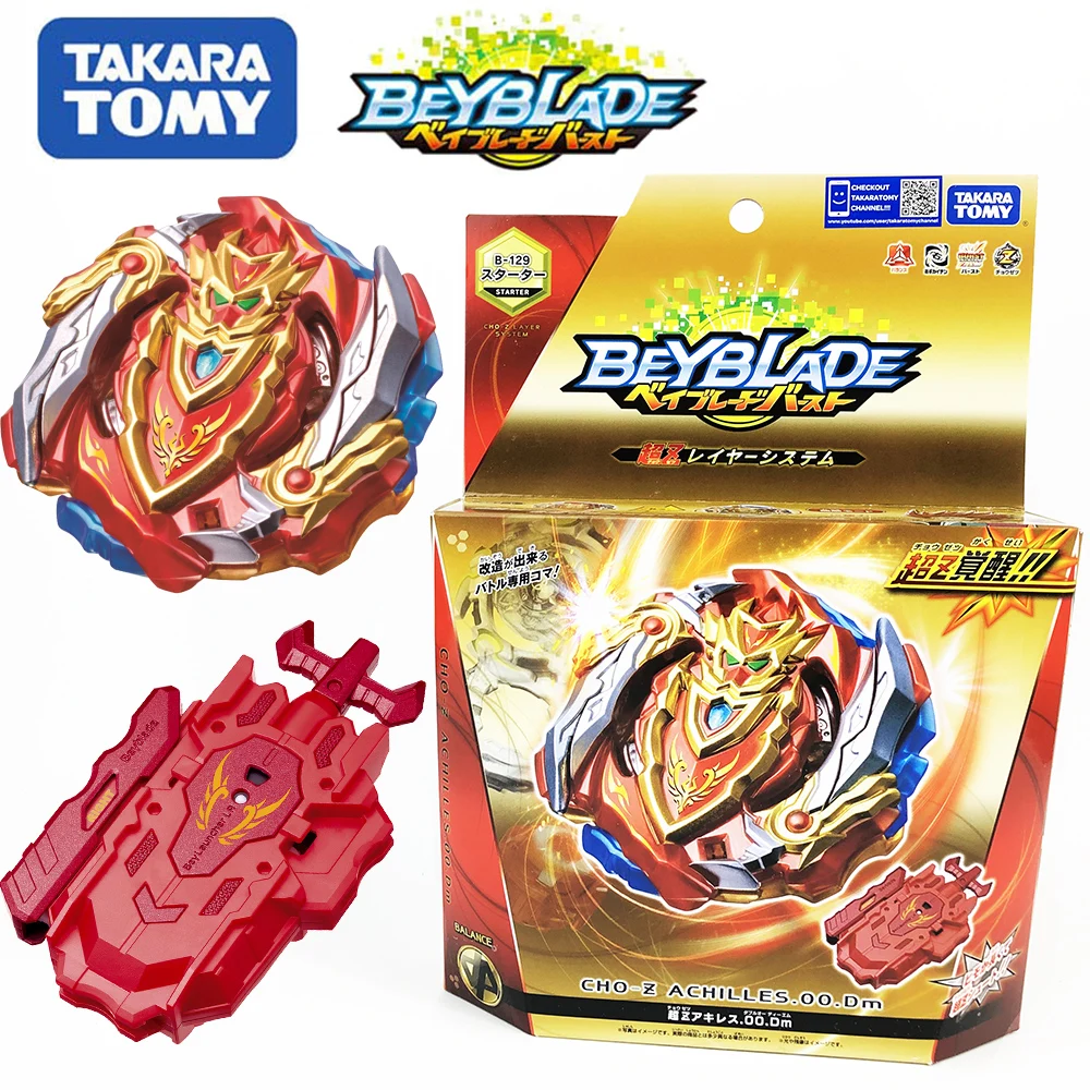 

Original TOMY Beyblade Burst B-129 CHO-Z ACHILLES .00.DM bay blade with launcher Bayblade be blade gyroscope Toys for Children