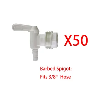 

50pcs homebrew Bottling Bucket Plastic Spigot,with 3/8" Barb,Tap replacement spigot
