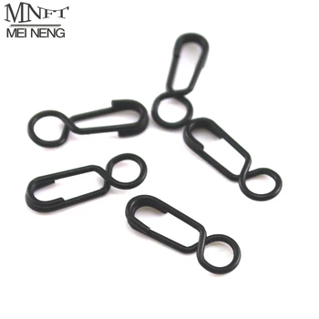 

MNFT 30PCS Carp Fishing Quick Link Clips Round Head Snap Safty Connector Pin Matt Black Carp Fishing Terminal Tackle Accessories