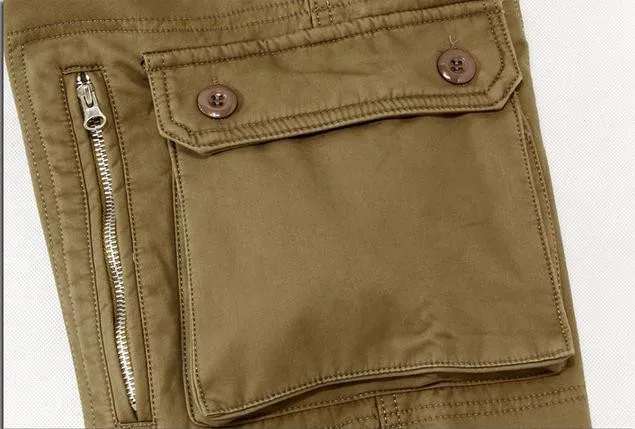 Forro de lã Treinamento ao ar Inverno Masculino Grosso Quente Solto Macacão Calças Livre Caminhadas Acampamento Zíper Bolsos Carga Militar 13 caminhadas acampamento zíper bolsos carga militar