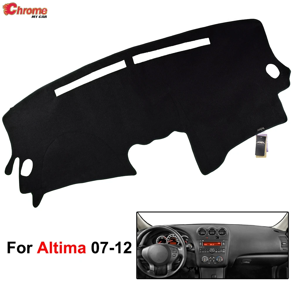 Car Dashboard Dash Mat For Nissan Altima 2007-2012 Dashmat Anti-UV Sun Black 