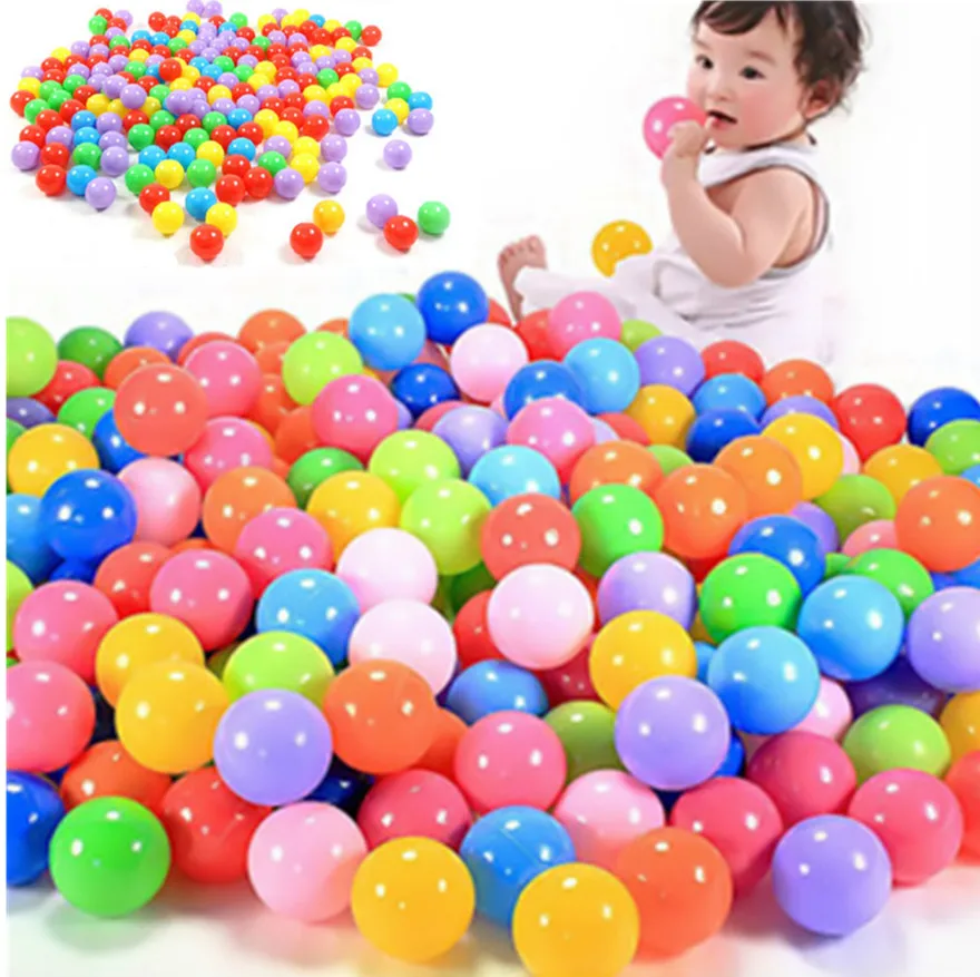 

20Pcs Toys Game Hot Balloon Soft Plastic Kid New Baby Ocean Ball Pit Colorful Fun Playground Equipment 70mm 80mm