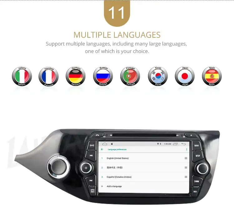 Best LJDA Android 9.1 Car DVD Player For KIA Ceed 2013 2014 2015 GPS Navigation 2 Din Car Radio Multimedia WIFI Stereo IPS Auto Audio 13