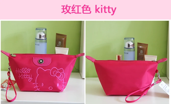 Hello kitty мультфильм Розовая дорожная Косметика сумка-косметичка пенал косметички и кейсы для косметики