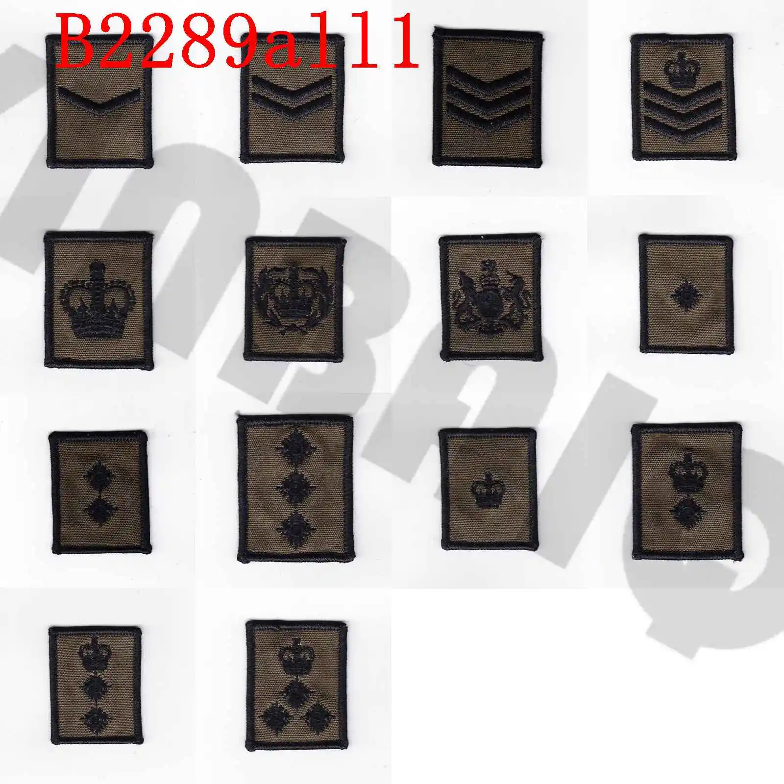 

Embroidery patch Green British Army MTP Rank
