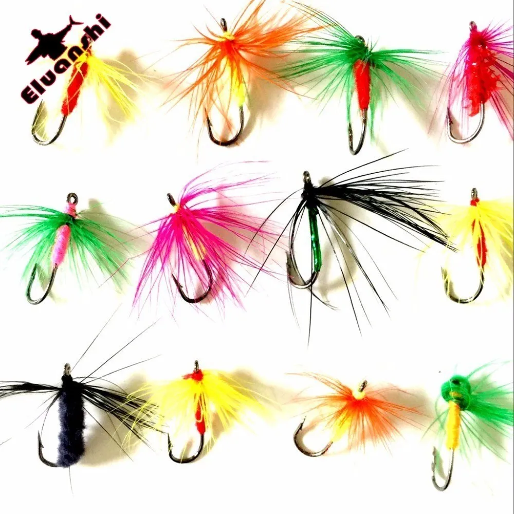 12pcs high carbon steel Lure Hook fly fishing flies tying for on
