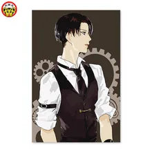Темные волосы, аниме, два юаня, красивый мальчик, джентльмен Цифровая живопись DIY, рисунок на ткани цифровым