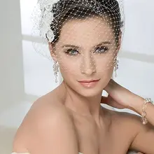 Бестселлеры белый фаты один слой короткие тюль цветы фата на вырезать край птичья клетка фата V882