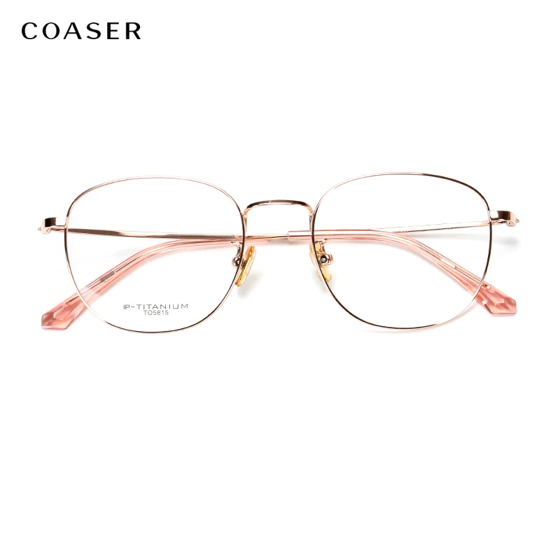 

COASER Titanium Alloy Vintage Round Glasses for Women High Quality Eyeglasses Prescription Glasses Men Vintage Optical Frames