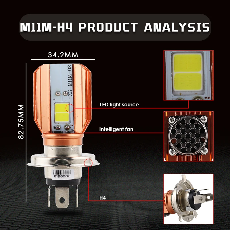 1 шт. RTD M11M H4 HS1 P43T светодиодный фонарь для мотоцикла 20 Вт 2000LM ATV Мотоцикл Скутер E-bicycle Головной фонарь Plug and Play