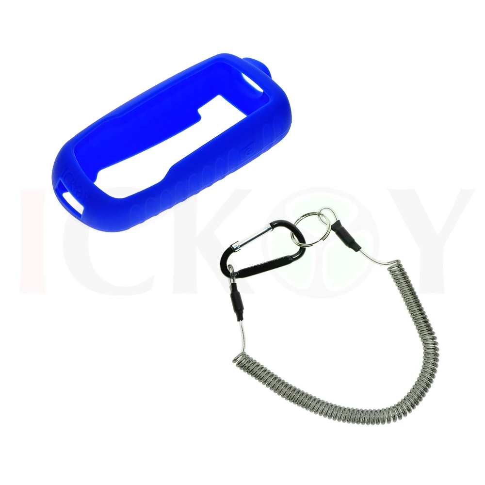 Защитный чехол+ Выдвижной эластичный спиральный шнур для Garmin gpscap 62 63 64 62s 62sc 62st 62stc 64st 63sc 63st - Цвет: Синий