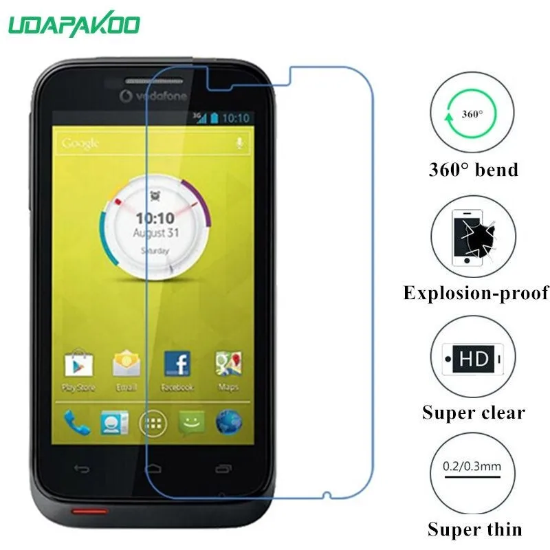 

clear Tempered soft glass film for Vodafone Smart 4 Power Fun mini turbo MAX III 975 Nano Explosion-proof glass Screen Protector
