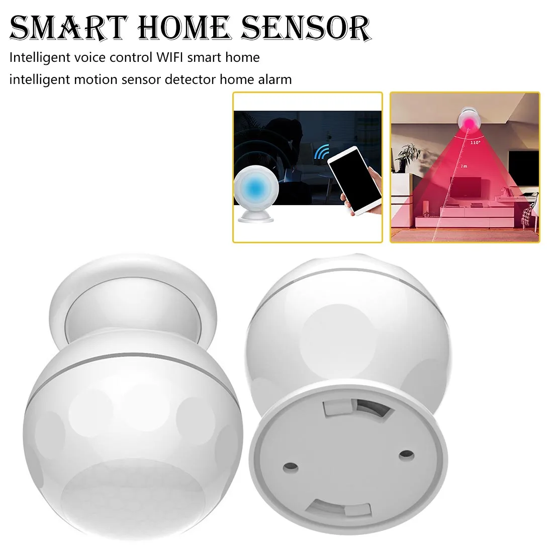 

Intelligent Home Alarm Voice Control WIFI Smart Home Intelligent Motion Sensor Detector Home Alarm