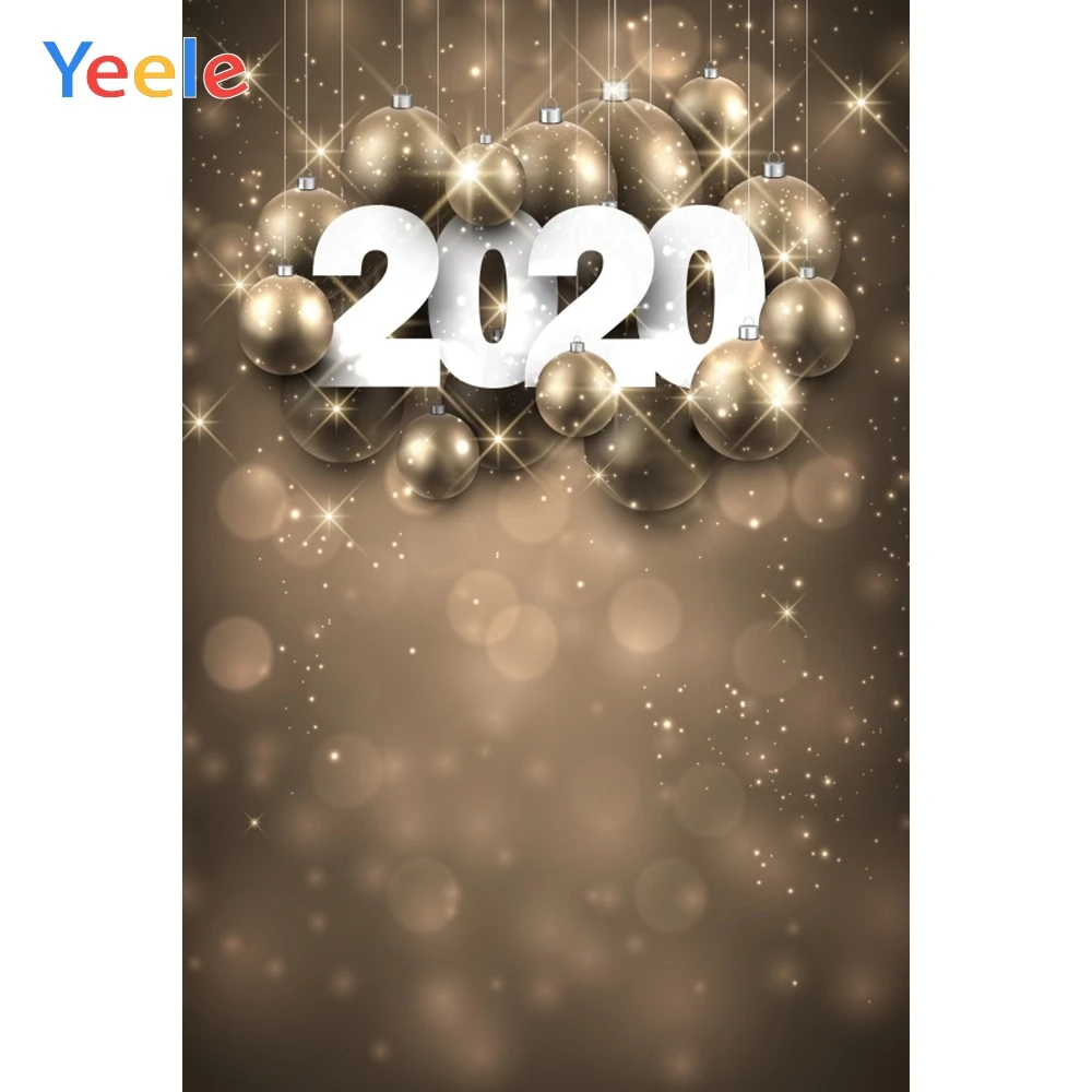 Фоны для фотосъемки Yeele с новогодними шариками блестками боке огнями
