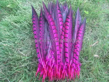 

Wholesale 100pcs rose color pheasant feathers 25-30 cm 10-12 inches for wedding dance celebration DIY decoration