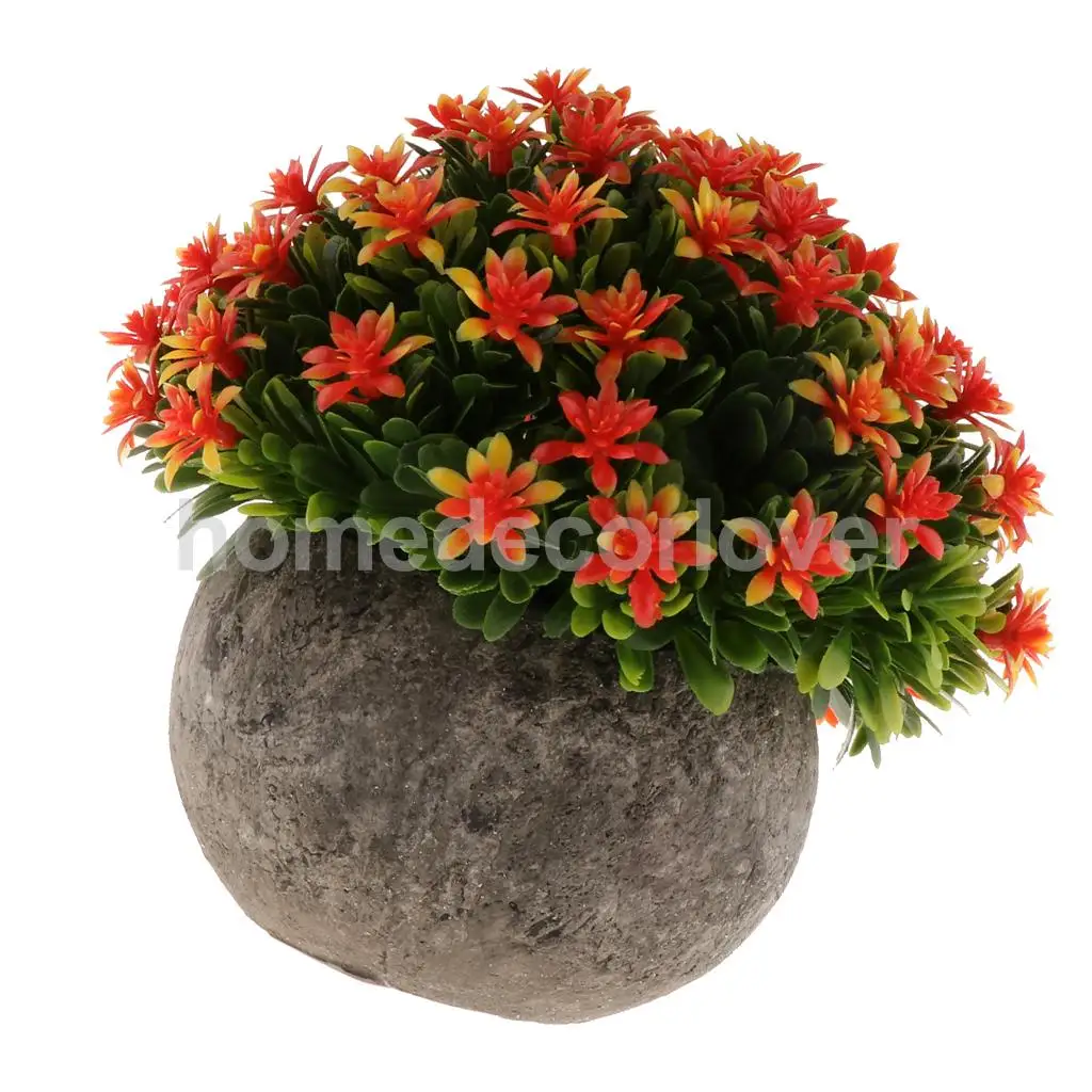 Hot Sales Artificial Shrubs Faux Plastic Fake Gypsophila Potted Flowers Indoor Outside Home Garden Office Wedding Home Decor