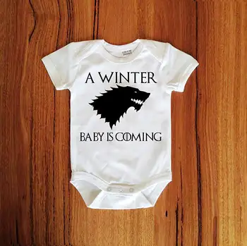 

customize Game of thrones birthday baby shower bodysuit Pregnancy Announcement onepiece romper Outfit tees party favors