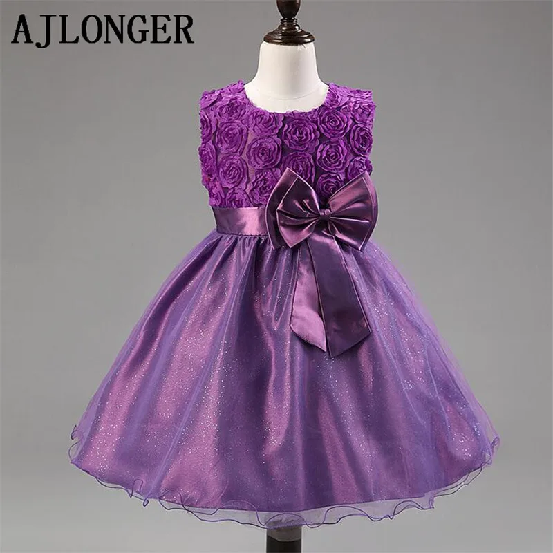

Retail 2015 New Sleeveless Waist Chiffon Dress Girls Toddler Flower Tutu Layered Princess Party Bow Kids Formal Dress