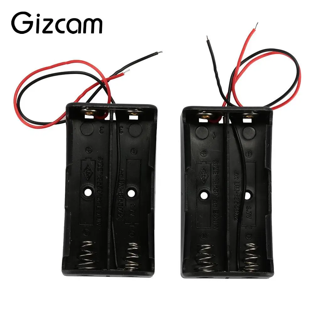

DIY Battery Holder with Wire Battery Case Spring Clip Black Durable