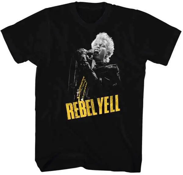BILLY Idol на MIC Rebel yell взрослых Футболка панк-рок музыки | Мужская одежда