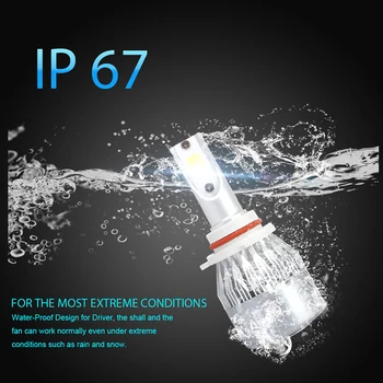 

Replacement Car Headlights 9006 Spare LED Parts 80W Kit 8000LM Set High Low Beam Bulbs 6500K Luminous