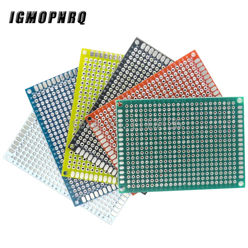 

5pcs 5x7cm 5*7 Double Side Prototype PCB diy Universal Printed Circuit Board White Blue Yellow Black Red Green