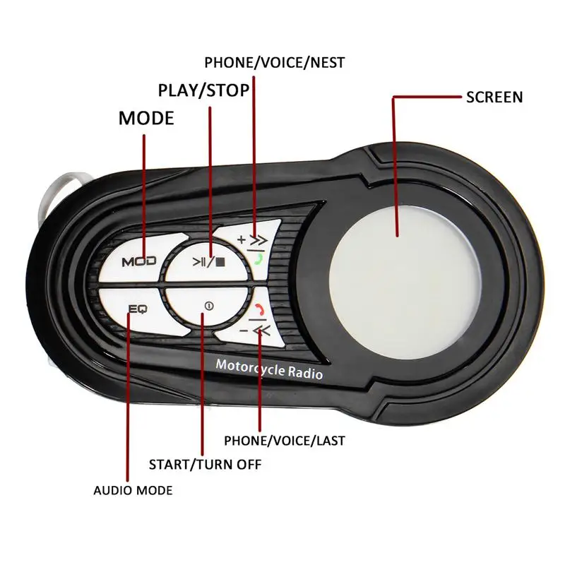 Mofaner 1 комплект Водонепроницаемый bluetooth мотоцикл аудио радио звуковая система стерео колонки MP3 USB мотор радио