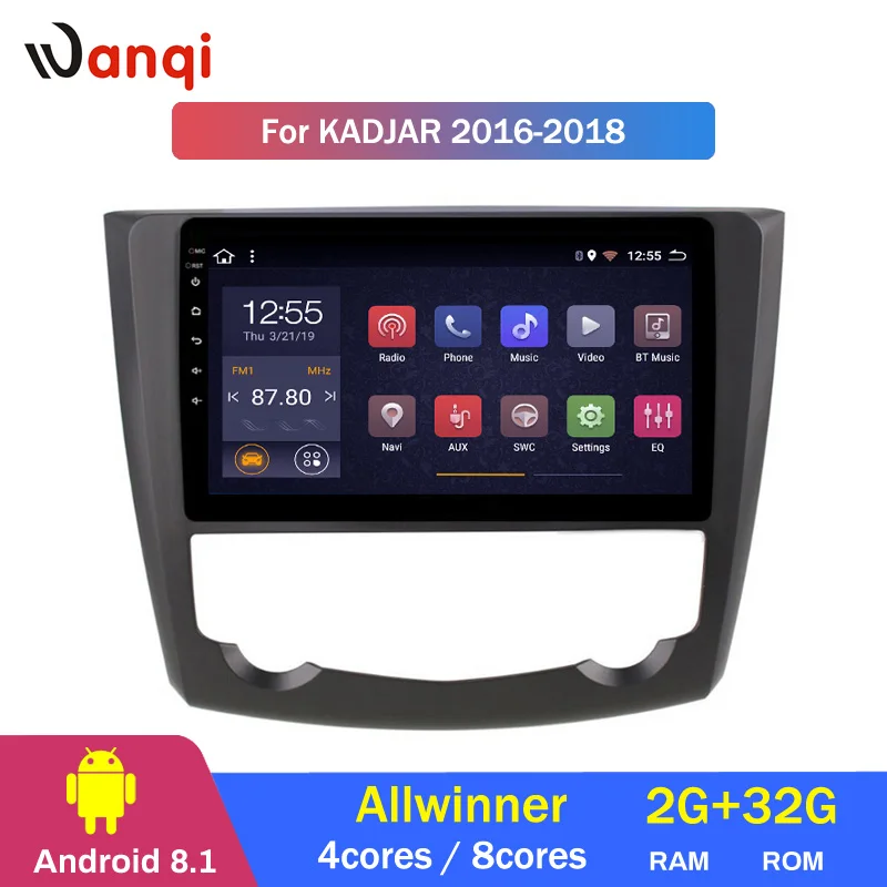  2G RAM 32G ROM 9 inch Android 8.1 Auto Radio GPS Navigation for 2016 2017 2018 Renault Kadjar Car S