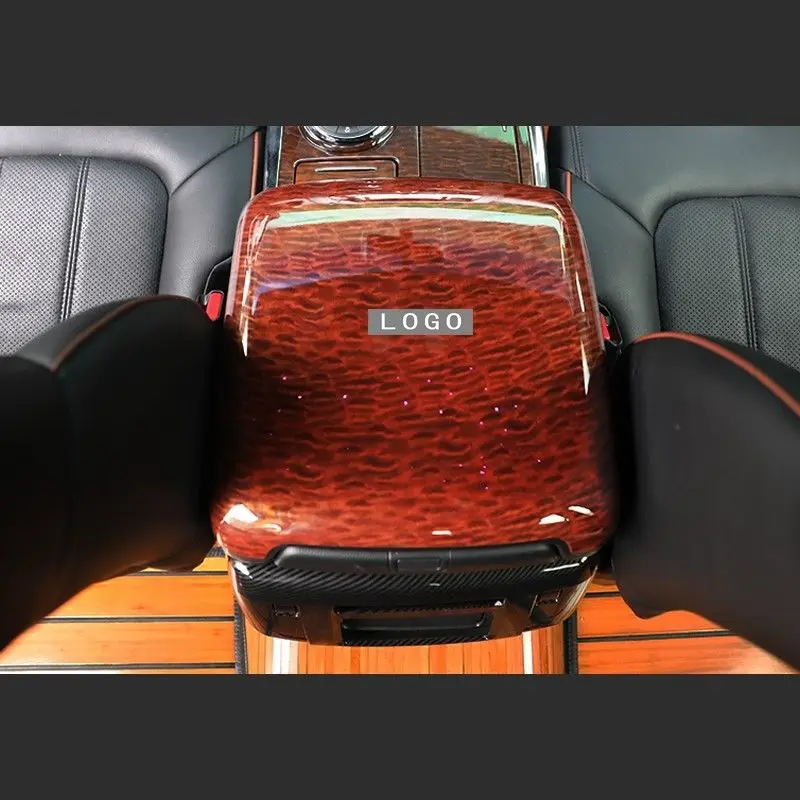 Pcmos персиковое дерево ABS центр подлокотник поверхность Накладка для Nissan Patrol Y62 2010- интерьер молдинги наклейки аксессуары