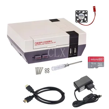 

NESPi CASE+Plus Raspberry Pi 3 Model B+ NES Retroflag Box + 16GB SD Card + Swith Power Supply +Fan +HDMI Cable free shipping